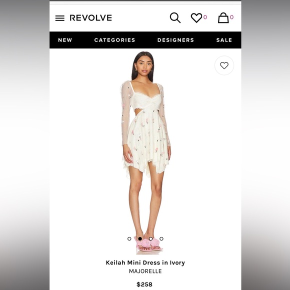 REVOLVE Dresses & Skirts - Revolve white dress - flower details
